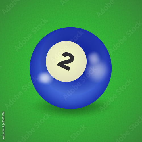 set of billiard balls, billiards, American ball number 2