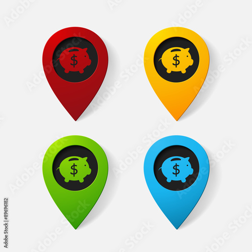 Free Download Realistic color pointer: moneybox. pig - GFXLoad