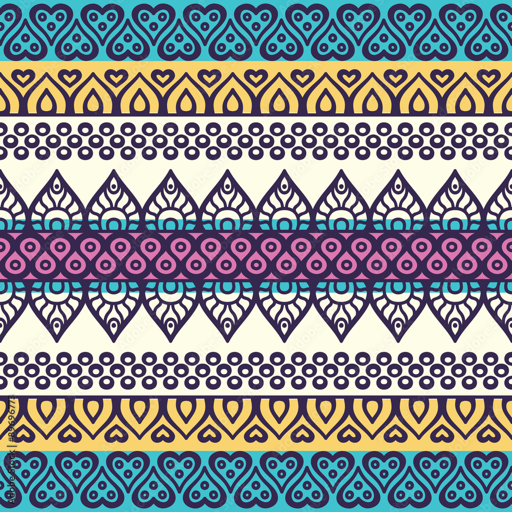 Ethnic floral seamless pattern Ethnic floral seamless pattern