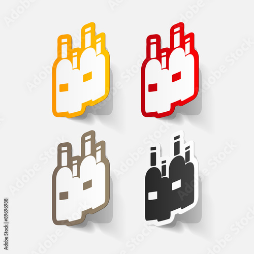 paper sticker: wine bottles
