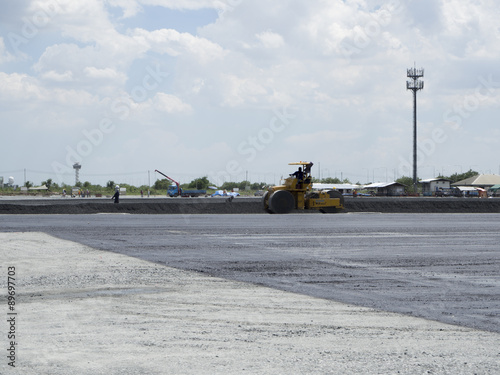 Construction Site of a Bicycle Track around the Suvarnabhumi International Airport