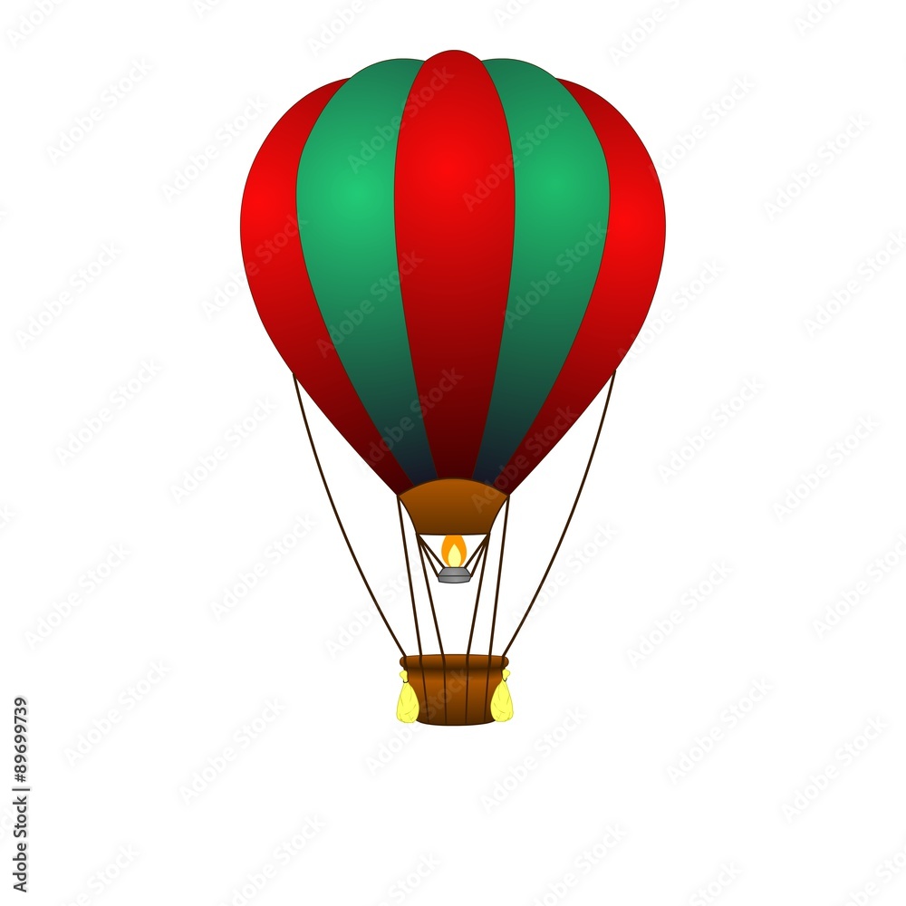 Naklejka premium Hot air ballon isolated on white background