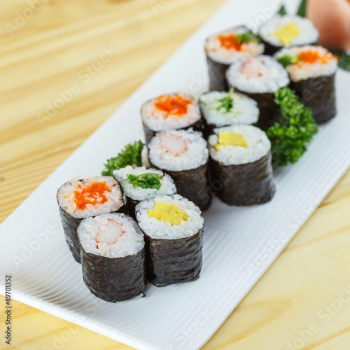 Wallpaper Mural Traditional japanese food, roll sushi Torontodigital.ca