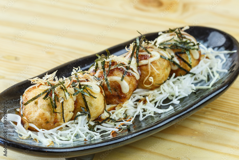 Traditional japanese food, Deep fried Octopus Ball or Takoyaki