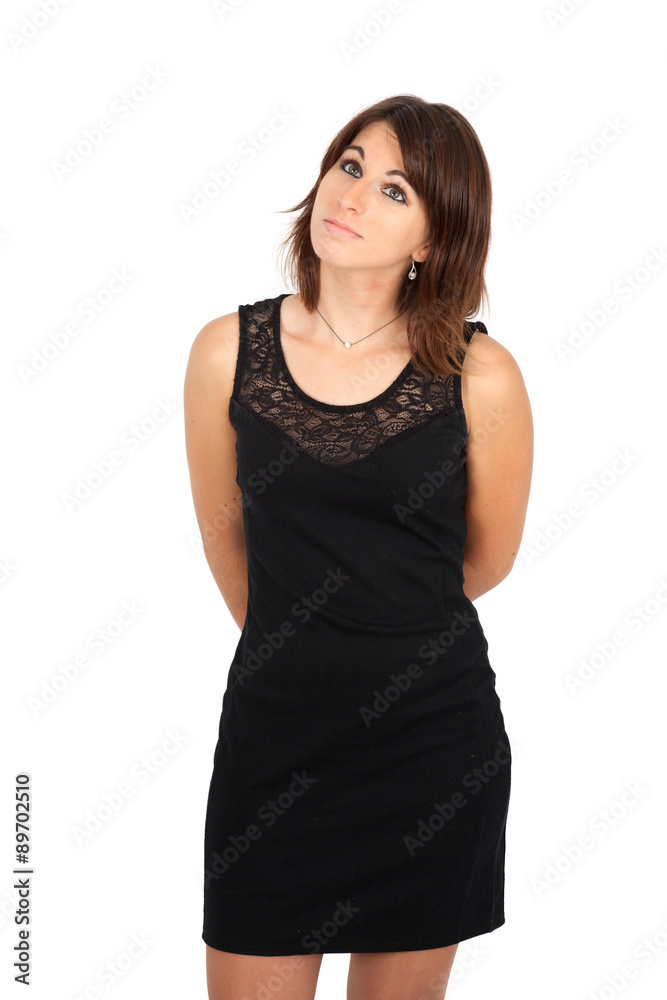 Beautiful woman doing different expressions in different sets of clothes: bored Beautiful woman doing different expressions in different sets of clothes: bored
