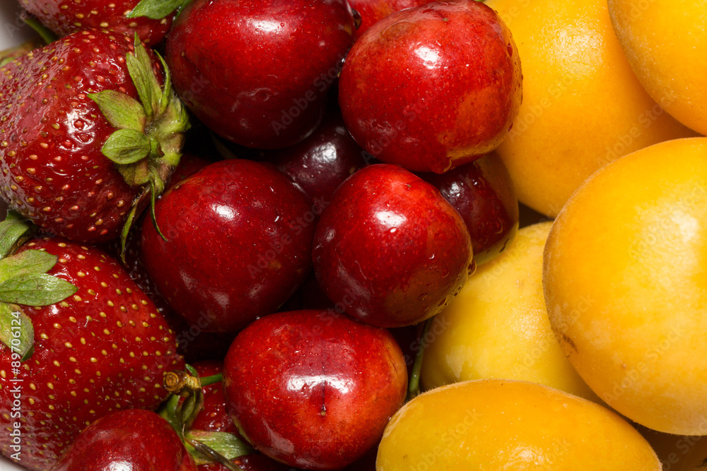 Apricot, Cherry and Strawberry Apricot, Cherry and Strawberry