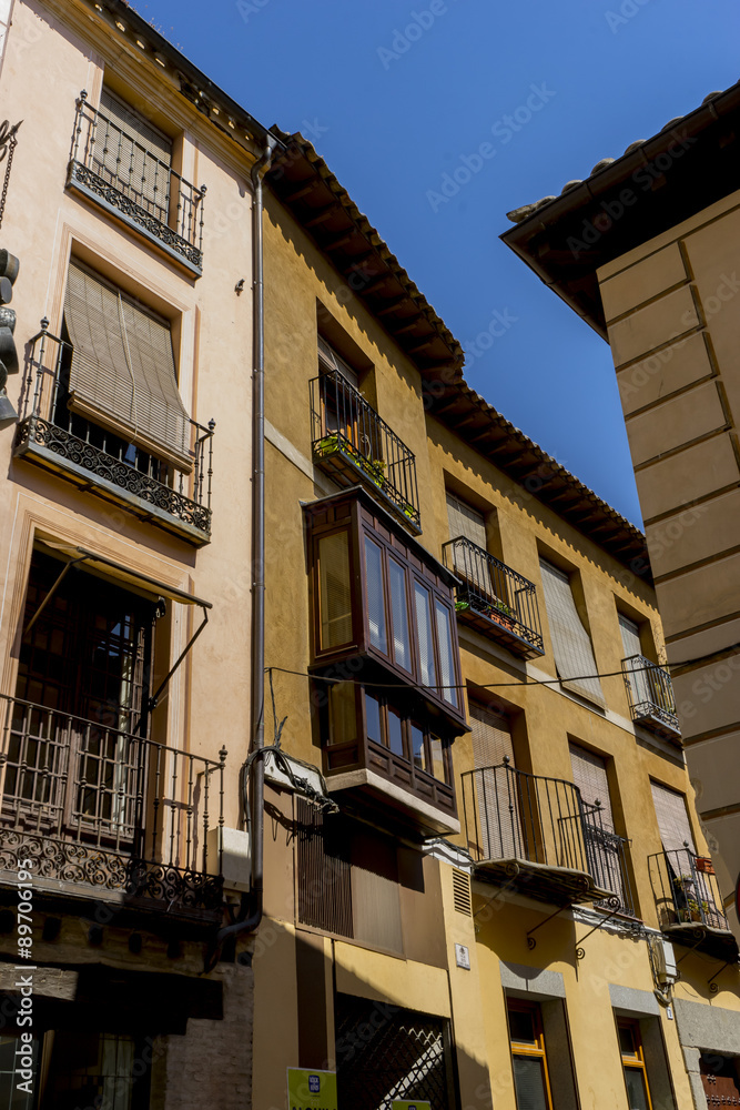 streets of the city Toledo, medieval architecture and Castilian streets of the city Toledo, medieval architecture and Castilian