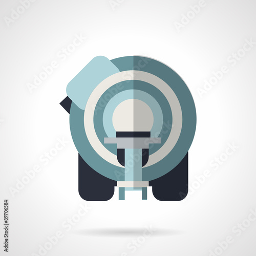 CT scanner flat vector icon