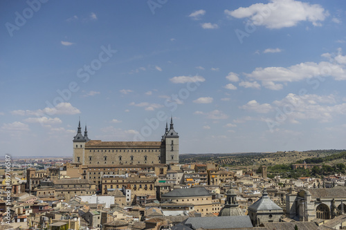streets of the city Toledo, medieval architecture and Castilian