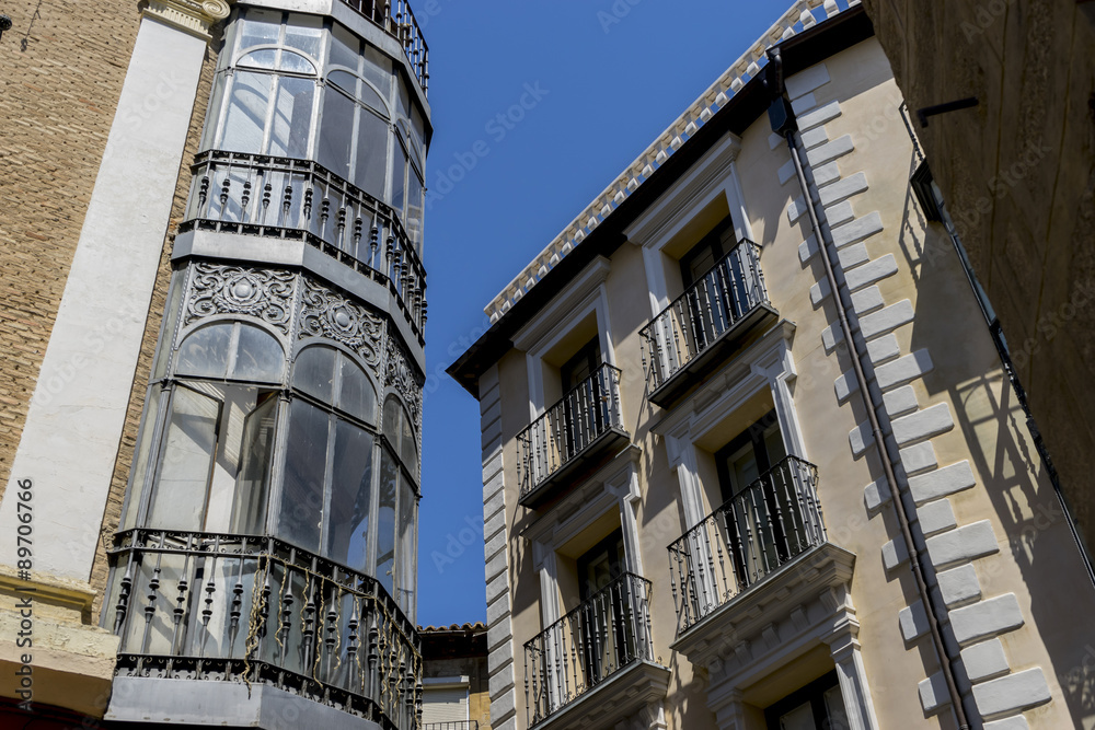 streets of the city Toledo, medieval architecture and Castilian streets of the city Toledo, medieval architecture and Castilian