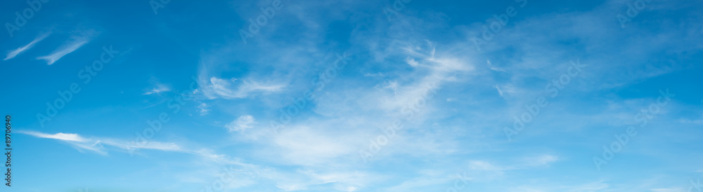 panorama shot image of clear sky with white clouds on day time f