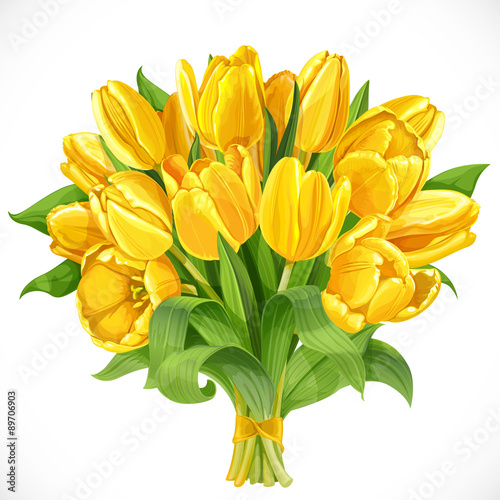 Fototapeta Naklejka Na Ścianę i Meble -  Bouquet of yellow tulips