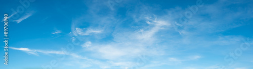 Fototapeta Naklejka Na Ścianę i Meble -  panorama shot image of clear sky with white clouds on day time f