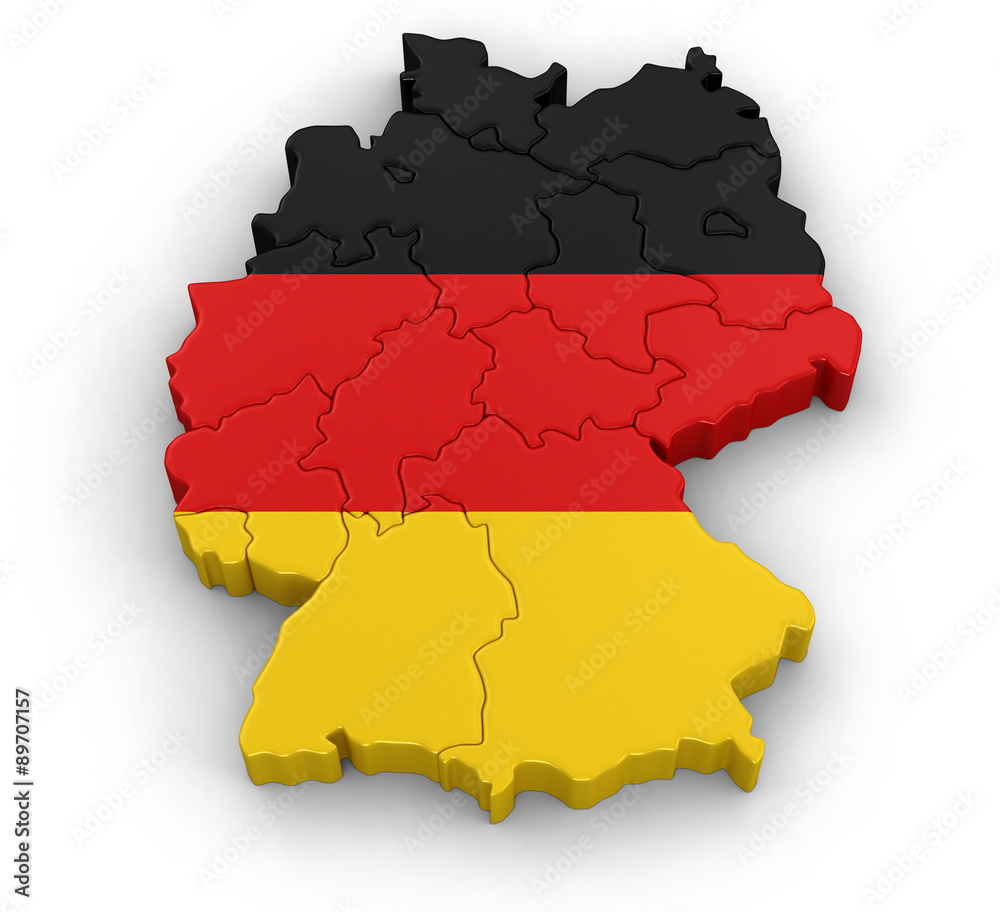 Obraz premium Map of Germany. Image with clipping path.