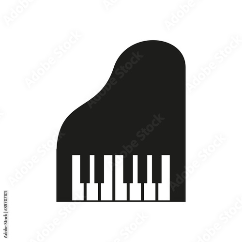 Fototapeta The piano icon. Music and pianist, musician, synthesizer symbol. Flat
