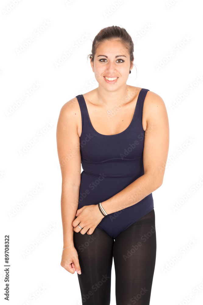 Beautiful woman doing different expressions in different sets of clothes: smiling Beautiful woman doing different expressions in different sets of clothes: smiling