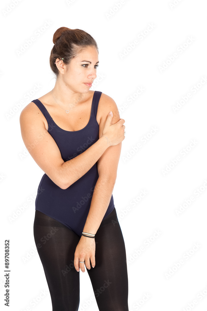 Beautiful woman doing different expressions in different sets of clothes: sad Beautiful woman doing different expressions in different sets of clothes: sad