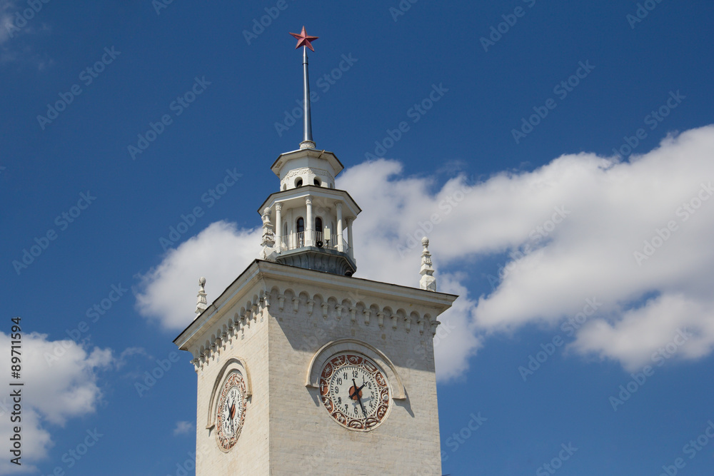 Simferopol railway station clock tower