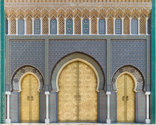 Bab Dar Lmakhzen or the Royal Palace Gate in Fes, Morocco