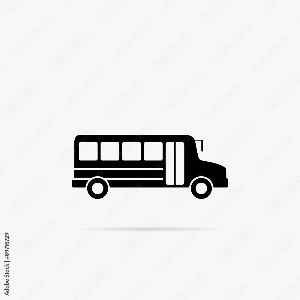 Simple icon school bus.