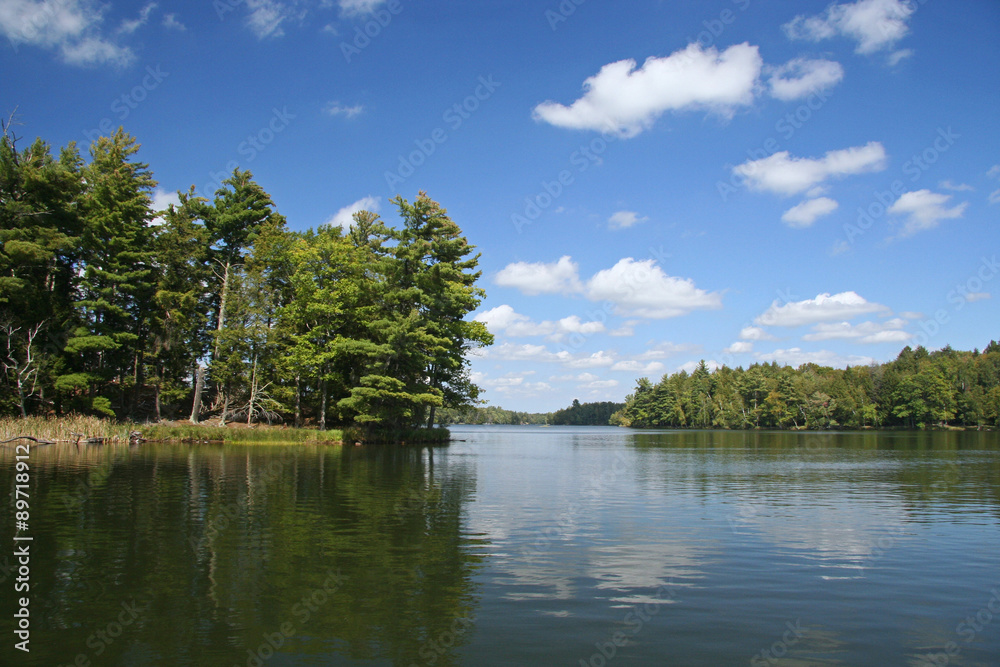 Obraz premium Wilderness Lake in Bright Sunshine