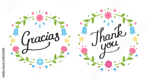 Thank you floral banner