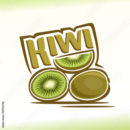 Vector illustration on the theme of kiwi