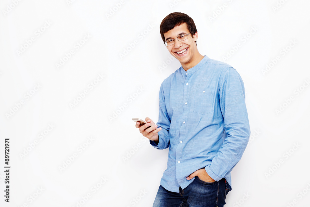 Guy with mobile phone