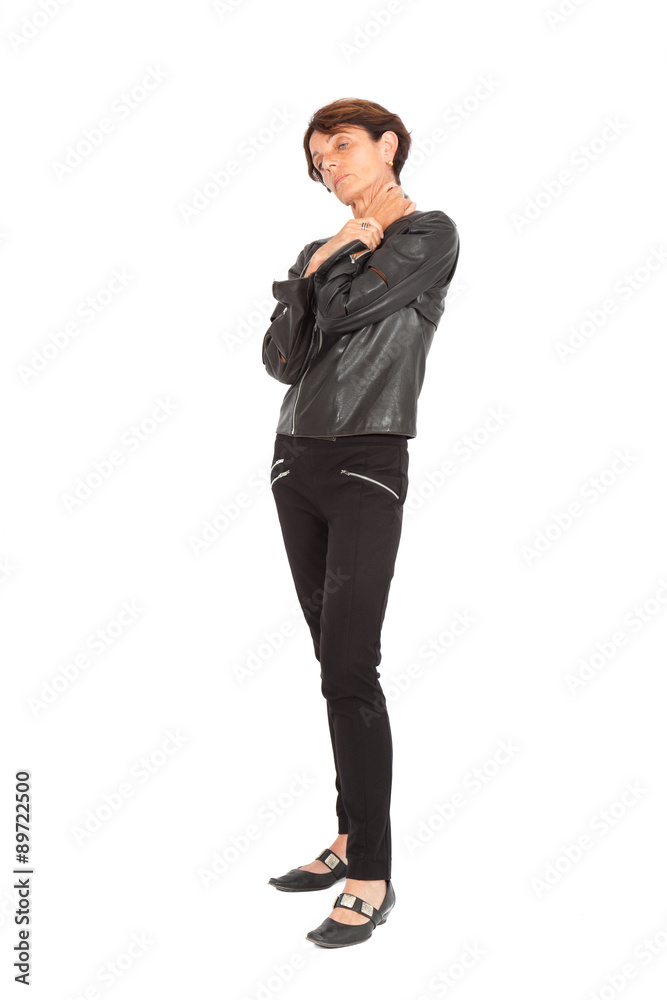Beautiful woman doing different expressions in different sets of clothes: posing Beautiful woman doing different expressions in different sets of clothes: posing