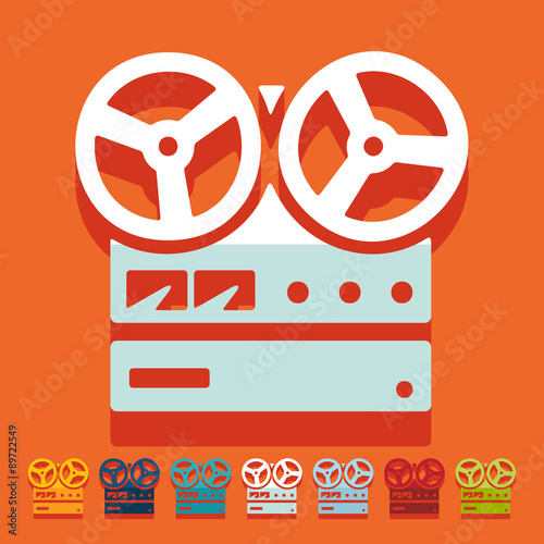 Flat design: stereo recorder