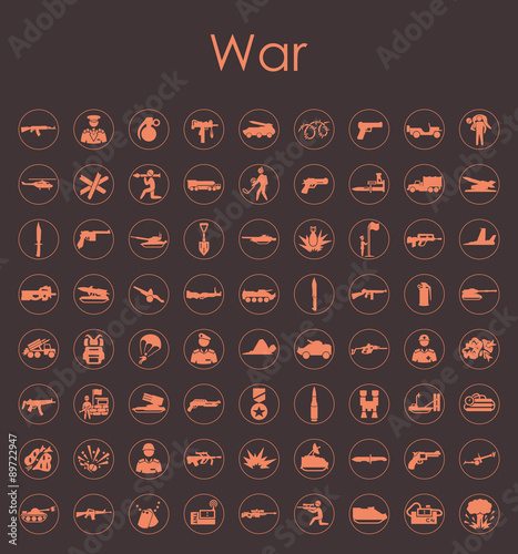 Set of war simple icons