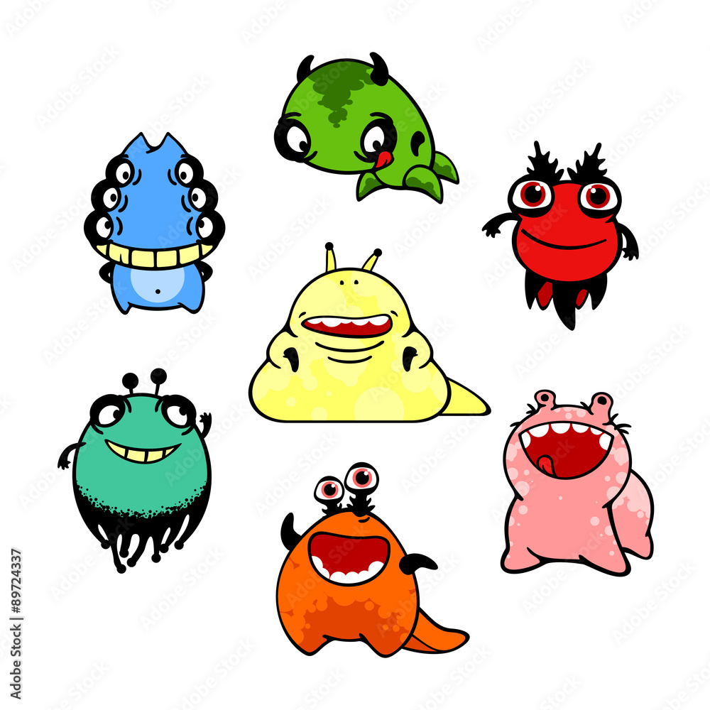 Obraz premium Cute monsters #12