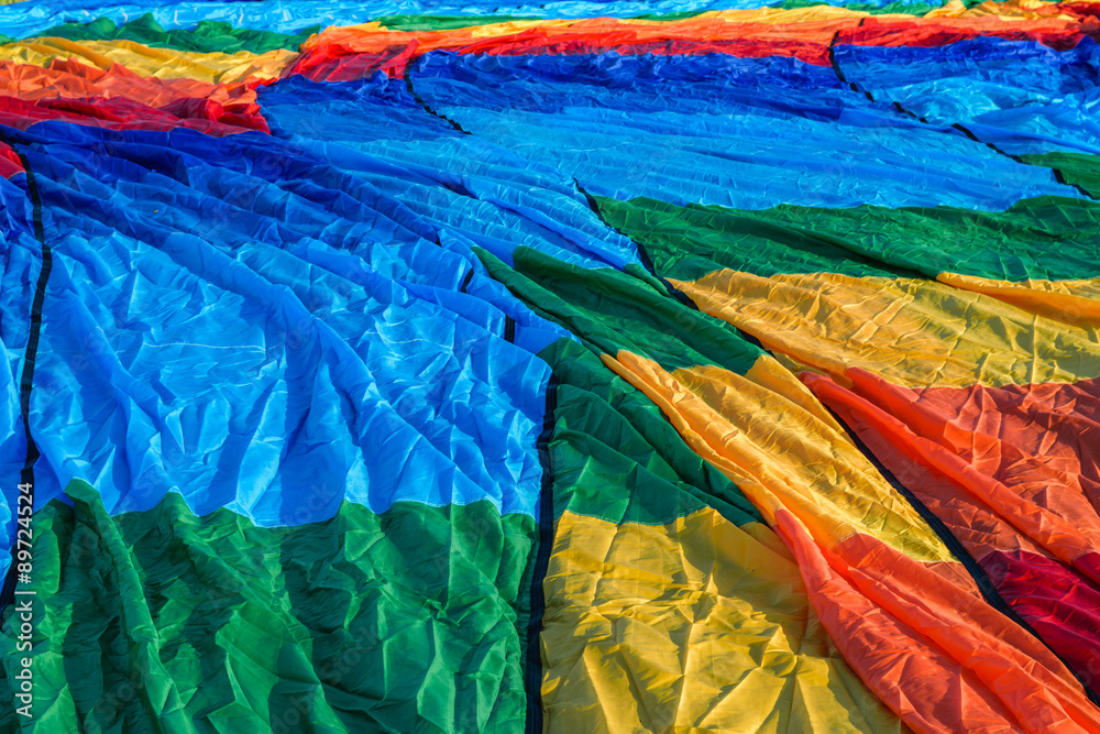 Background of colorful fabric balloon