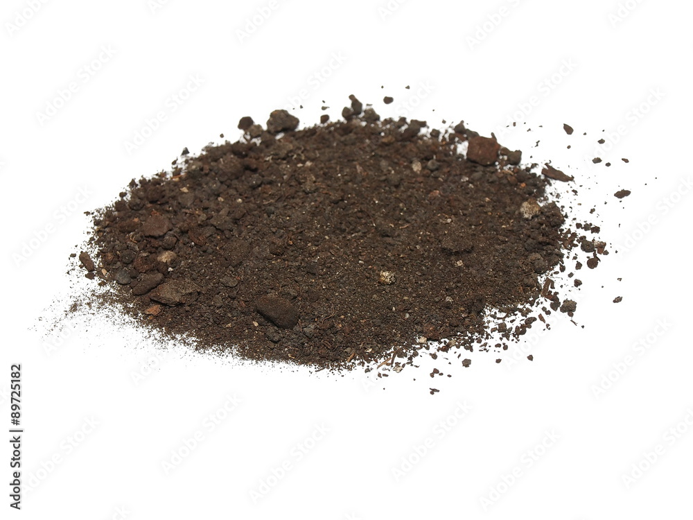 Pile of soil isolated on white background Pile of soil isolated on white background