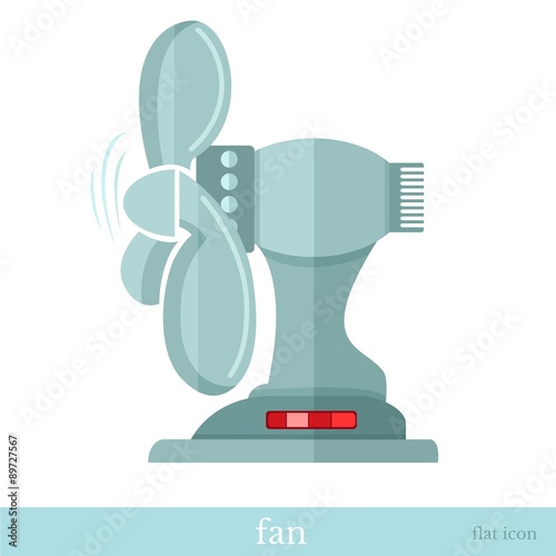 flat icon fan or ventilator on white view sideways