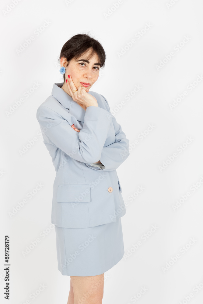 Beautiful woman doing different expressions in different sets of clothes: posing Beautiful woman doing different expressions in different sets of clothes: posing