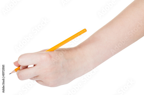 hand draws by lead pencil isolated