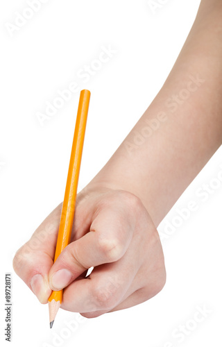 hand draws by simple pencil isolated on white