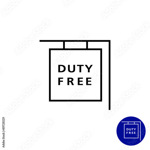 Duty free shop sign