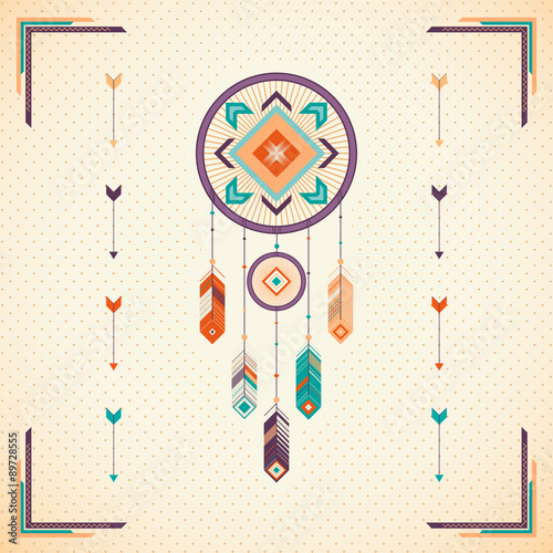 vector illustration ethnic Dreamcatcher
