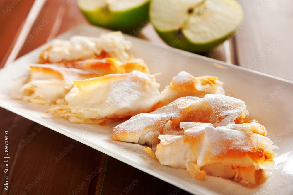 Bulgarian banitza with lokum and apples Bulgarian banitza with lokum and apples