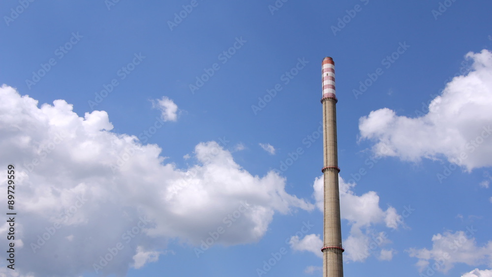 Clouds and chimney heating timelapse 4K video Clouds and chimney heating timelapse 4K video