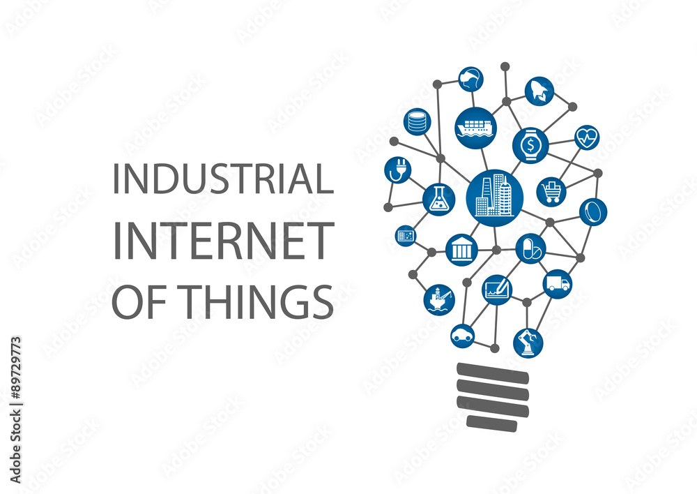 Industrial internet of things (industry 4.0) vector illustration. New business ideas by using digital technology concept. Industrial internet of things (industry 4.0) vector illustration. New business ideas by using digital technology concept.