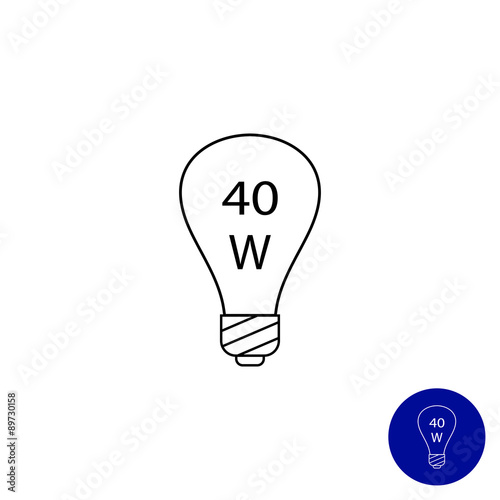 Lightbulb of 40W photo