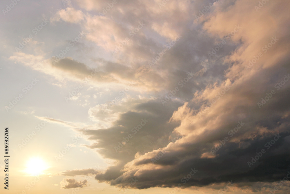 Beautiful Clouds Stretched out at Sunset Beautiful Clouds Stretched out at Sunset