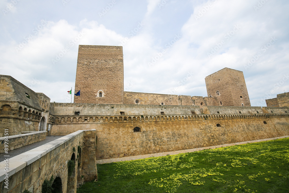 Fototapeta premium Swabian Castle in Bari, Puglia, Italy