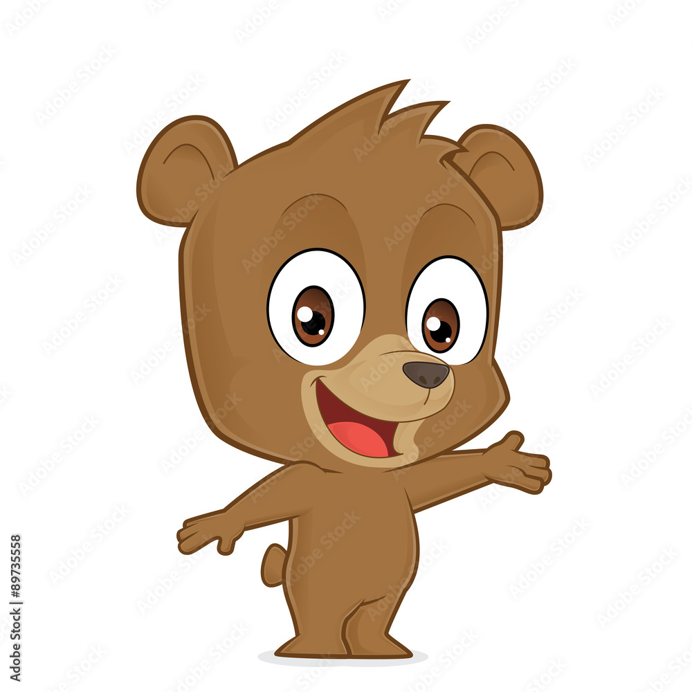 Fototapeta premium Bear in welcoming gesture