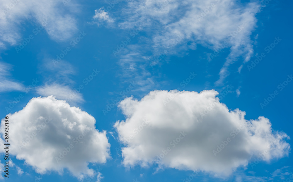 Obraz premium blue sky with white clouds