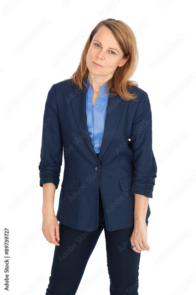 Beautiful businesswoman doing different expressions in different sets of clothes: posing Beautiful businesswoman doing different expressions in different sets of clothes: posing