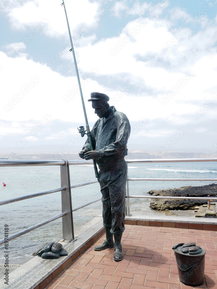 memorial statue  deceased fishermen Las Palmas Grand Canary Gran